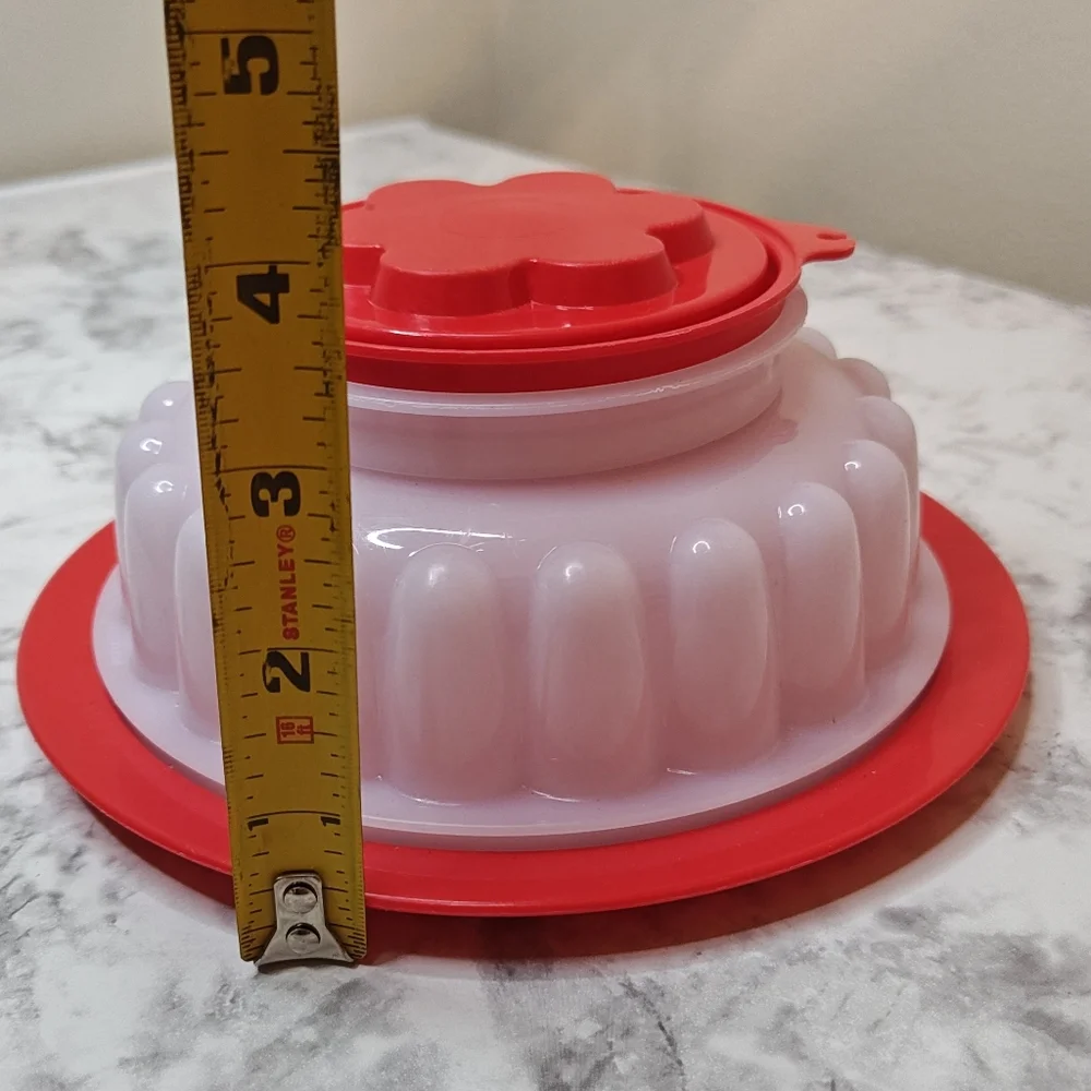 Vintage Tupperware Jello Mold Red